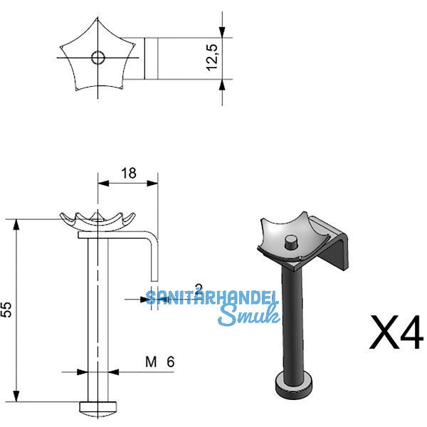 REGINOX Befestigungsklammern R18675