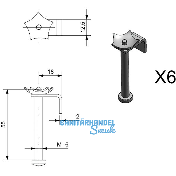 REGINOX Befestigungsklammern Z1200