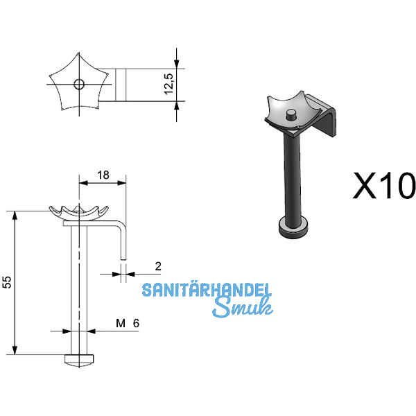 REGINOX Befestigungsklammern Z1210
