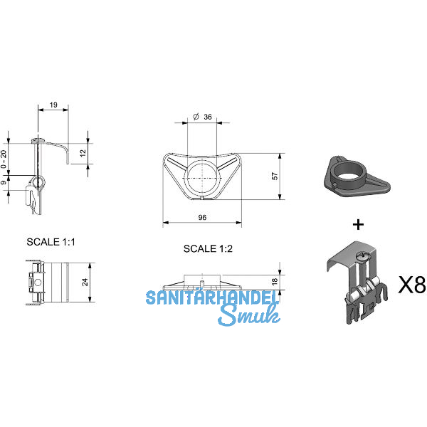 REGINOX Befestigungsklammern Z1267