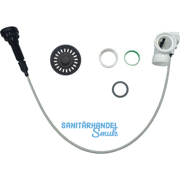 Druckknopfventil Kunststoff schwarz 35 mm