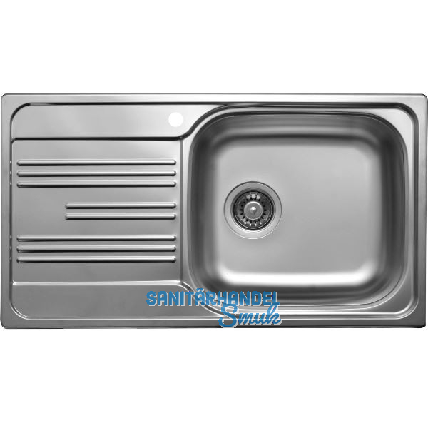 SOLIDO Einbausp�le EC 198, 780 x 435 mm Tropfteil links, Edelstahl