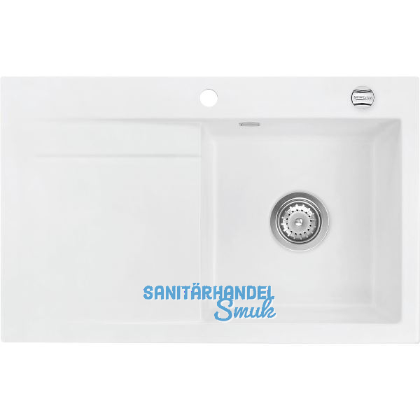 SYSTEMCERAM Einbausp�le Stema 80, 800 x 510 mm �1,5% Tropfteil links, Polar