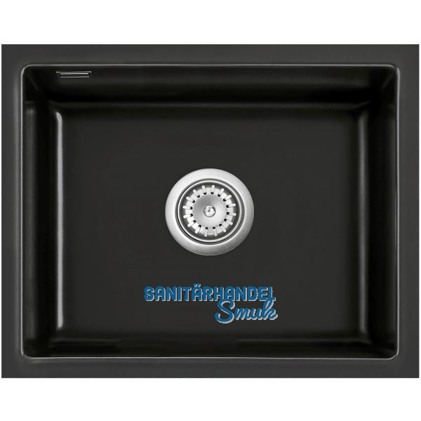 SYSTEMCERAM Unterbau-Sp�le Mera 50U/g Nero geschliffen mit Excenter