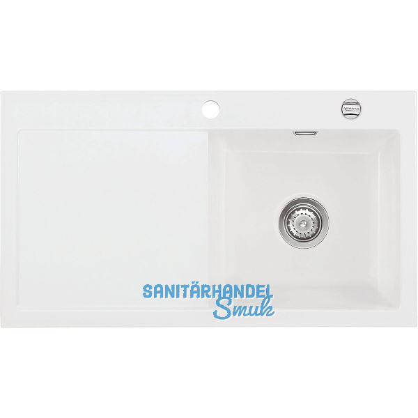 SYSTEMCERAM Einbausp�le Mera 90, 900 x 510 mm �1,5% Tt. links, Polar