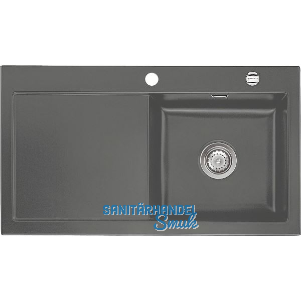 SYSTEMCERAM Einbausp�le Mera 90, 900 x 510 mm �1,5% Tt. links, Lava Excenter