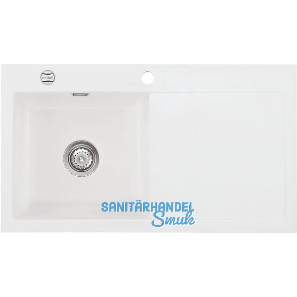 SYSTEMCERAM Einbausp�le Mera 90, 900 x 510 mm Tt. rechts, Polar Exzenter