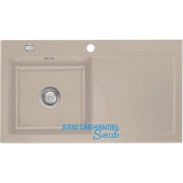 SYSTEMCERAM Einbausp�le Mera 90, 900 x 510 mm Tt. rechts, Fango Exzenter