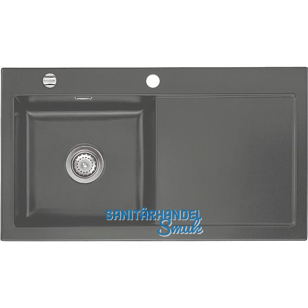 SYSTEMCERAM Einbausp�le Mera 90, 900 x 510 mm Tt. rechts, Lava Exzenter