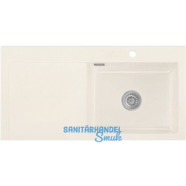 SYSTEMCERAM Einbausp�le Mera 100 SL, 1000 x 510 mm TT. links, Magnolie