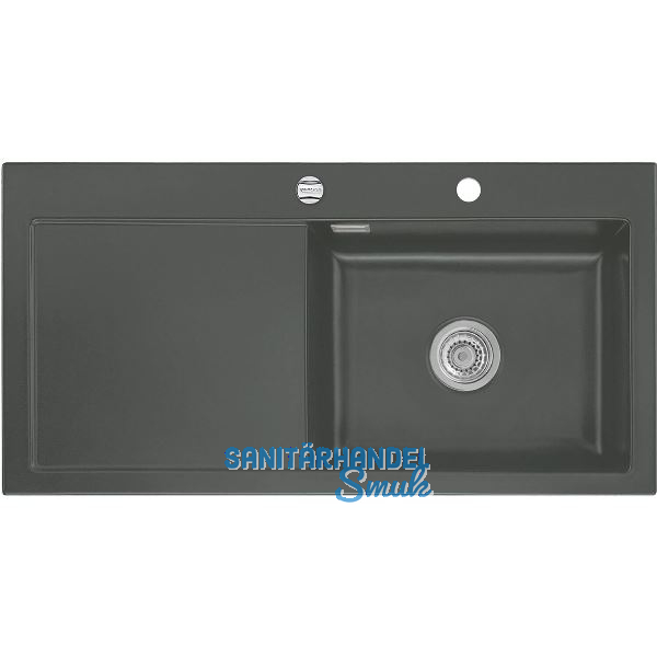 SYSTEMCERAM Einbausp�le Mera 100 SL, 1000 x 510 mm TT. links, Lava Exzenter