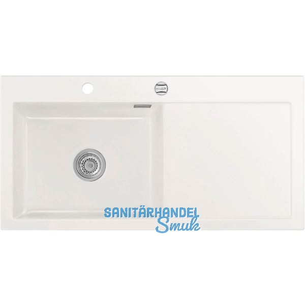 SYSTEMCERAM Einbausp�le Mera 100 SL, 1000 x 510 mm TT. rechts, Gr�nland Exzenter