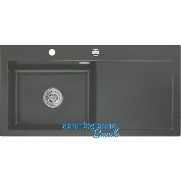 SYSTEMCERAM Einbausp�le Mera 100 SL, 1000 x 510 mm TT. rechts, Lava Exzenter