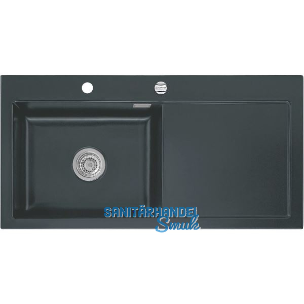 SYSTEMCERAM Einbausp�le Mera 100 SL, 1000 x 510 mm TT. rechts, Schiefer Exzenter