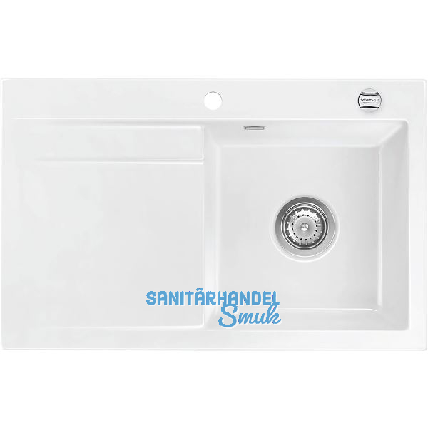 SYSTEMCERAM Einbausp�le Stema 80, 800 x 510 mm �1,5% Tropfteil links, Gr�nland