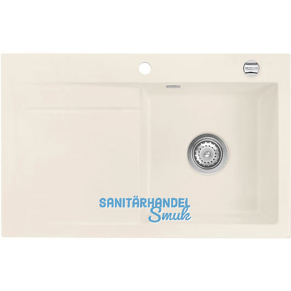 SYSTEMCERAM Einbausp�le Stema 80, 800 x 510 mm �1,5% Tropfteil links, Jasmin