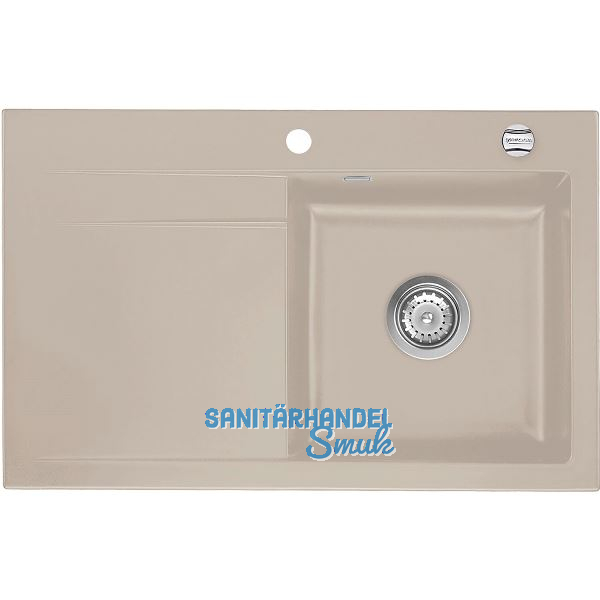 SYSTEMCERAM Einbausp�le Stema 80, 800 x 510 mm �1,5% Tropfteil links, Fango