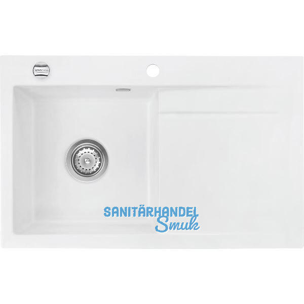 SYSTEMCERAM Einbausp�le Stema 80, 800 x 510 mm �1,5% Tropfteil rechts, Polar