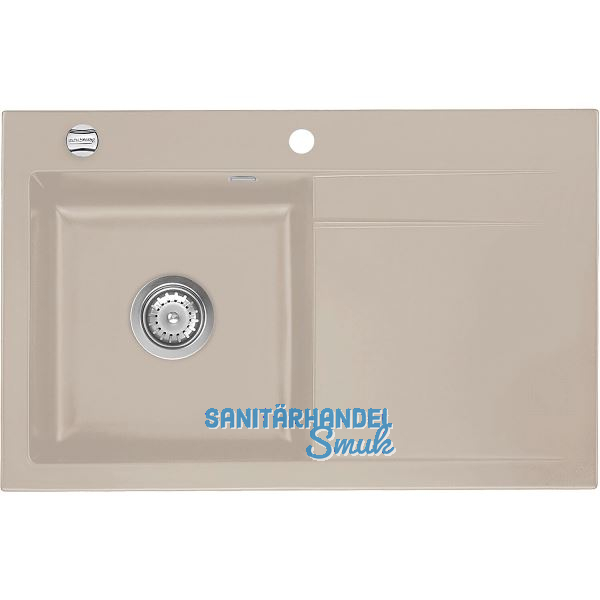 SYSTEMCERAM Einbausp�le Stema 80, 800 x 510 mm �1,5% Tropfteil rechts, Fango