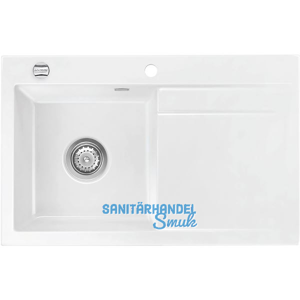 SYSTEMCERAM Einbausp�le Stema 80 Excenter 800 x 510 mm Tropfteil rechts Gr�nland