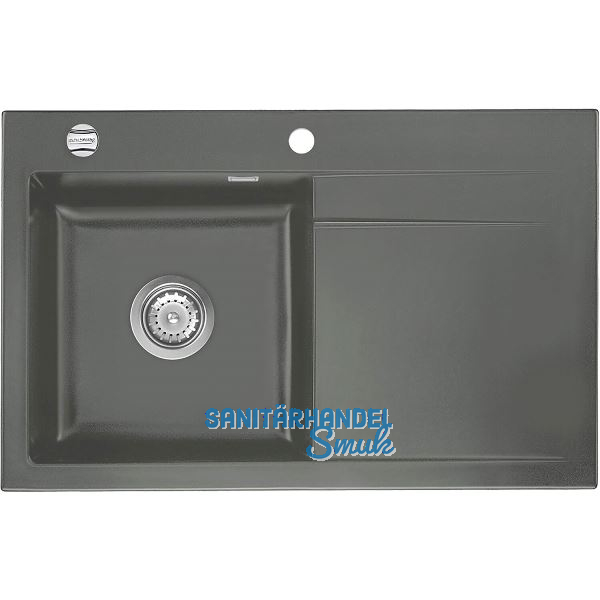 SYSTEMCERAM Einbausp�le Stema 80 Excenter 800 x 510 mm Tropfteil rechts, Lava