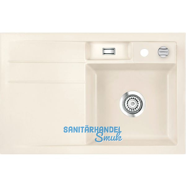 SYSTEMCERAM Einbausp�le Bela 78 Excenter, 780 x 510 mm Tropfteil links, Jasmin