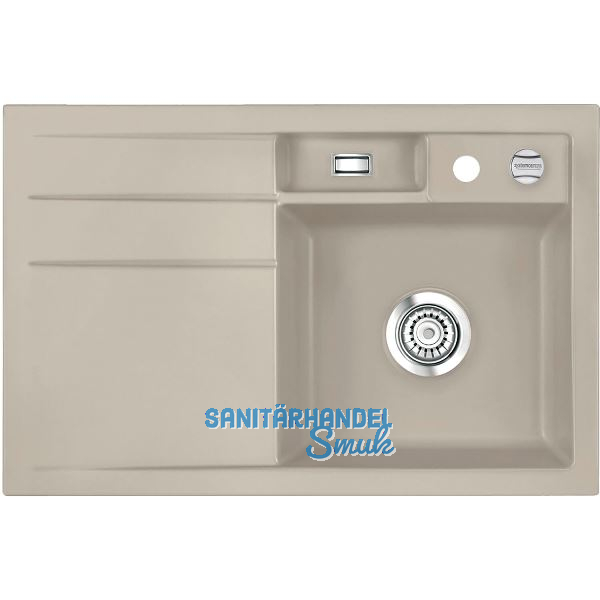 SYSTEMCERAM Einbausp�le Bela 78 Excenter, 780 x 510 mm Tropfteil links, Fango