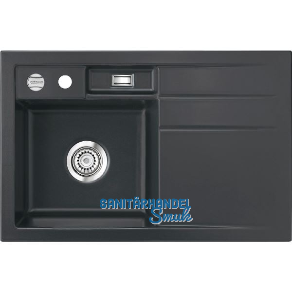 SYSTEMCERAM Einbausp�le Bela 78, 780 x 510 mm �1,5% Tropfteil rechts, Schiefer