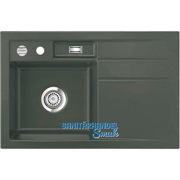 SYSTEMCERAM Einbausp�le Bela 78 Excenter, 780 x 510 mm Tropfteil rechts, Lava