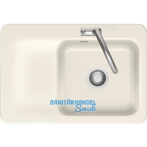 SYSTEMCERAM Einbausp�le Juna 75, 750 x 510 mm Tt. links, Magnolie