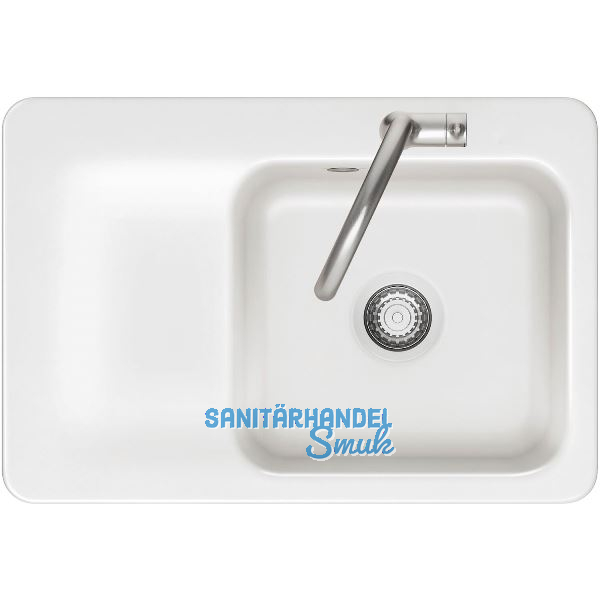 SYSTEMCERAM Einbausp�le Juna 75, 750 x 510 mm Tt. links, Gr�nland