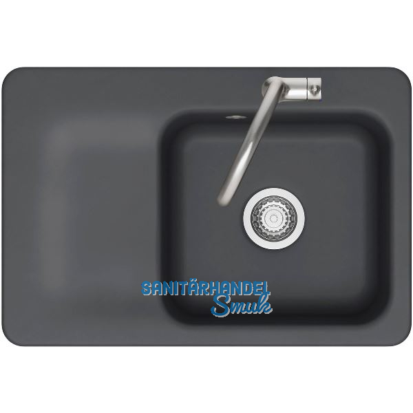 SYSTEMCERAM Einbausp�le Juna 75, 750 x 510 mm Tt. links, Schiefer