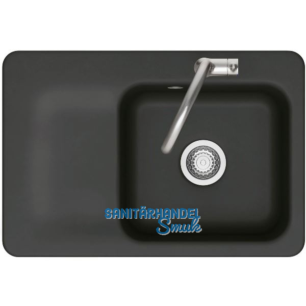 SYSTEMCERAM Einbausp�le Juna 75, 750 x 510 mm Tt. links, Nigra