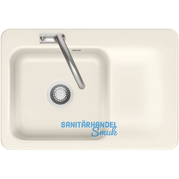 SYSTEMCERAM Einbausp�le Juna 75, 750 x 510 mm Tt. rechts, Magnolie