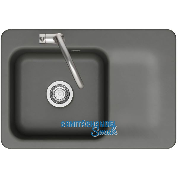 SYSTEMCERAM Einbausp�le Juna 75, 750 x 510 mm Tt. rechts, Lava