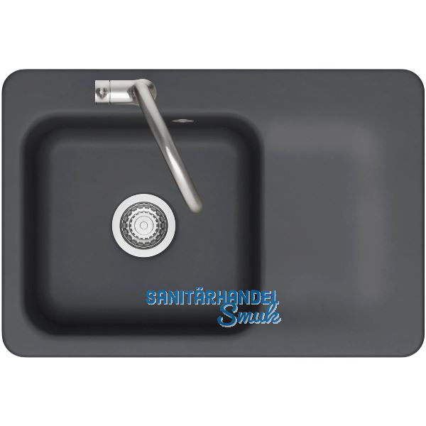 SYSTEMCERAM Einbausp�le Juna 75, 750 x 510 mm Tt. rechts, Schiefer