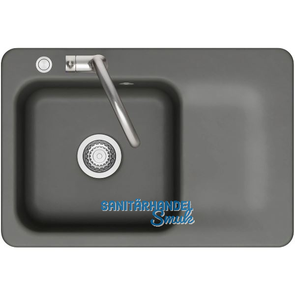 SYSTEMCERAM Einbausp�le Juna 75 Excenter, 750 x 510 mm Tt. rechts, Lava