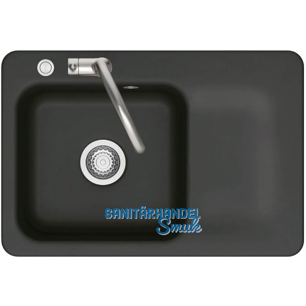 SYSTEMCERAM Einbausp�le Juna 75 Excenter, 750 x 510 mm Tt. rechts, Nigra