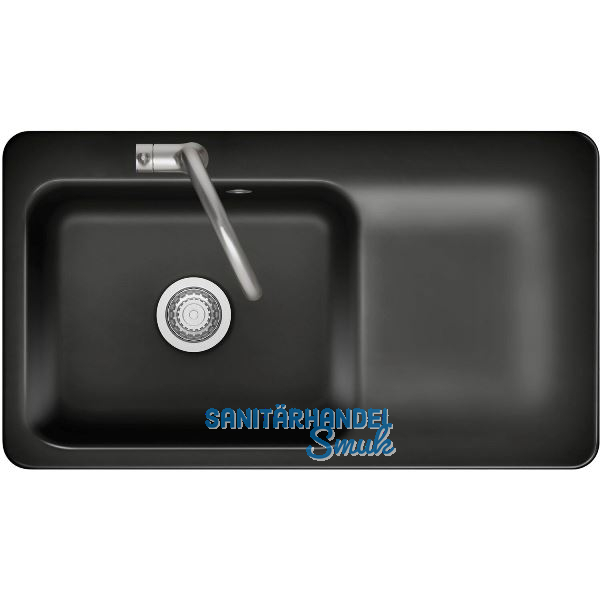 SYSTEMCERAM Einbausp�le Juna 90, 900 x 510 mm Tt. rechts, Nero