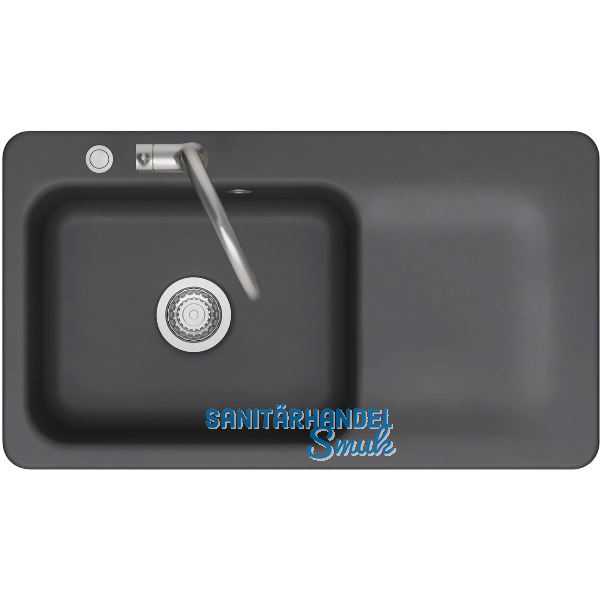 SYSTEMCERAM Einbausp�le Juna 90 Excenter, 900 x 510 mm Tt. rechts, Schiefer