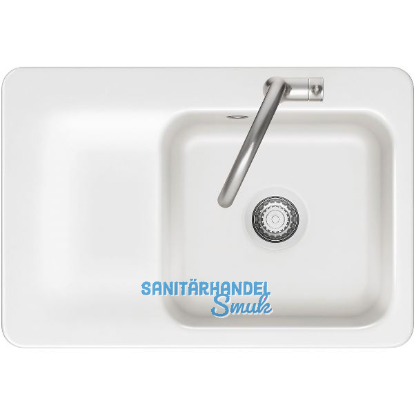 SYSTEMCERAM fl�chenb�ndige Sp�le Juna 75 F, 726 x 486 mm Tt. links, Gr�nland