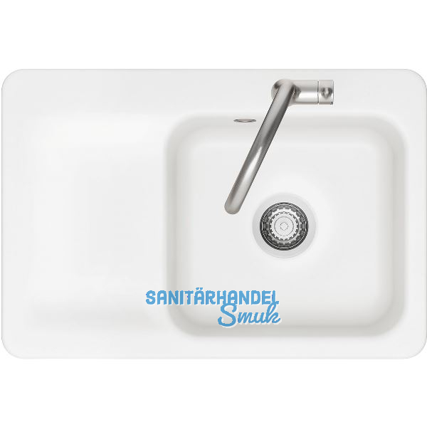 SYSTEMCERAM fl�chenb�ndige Sp�le Juna 75 F, 726 x 486 mm Tt. links, Polar