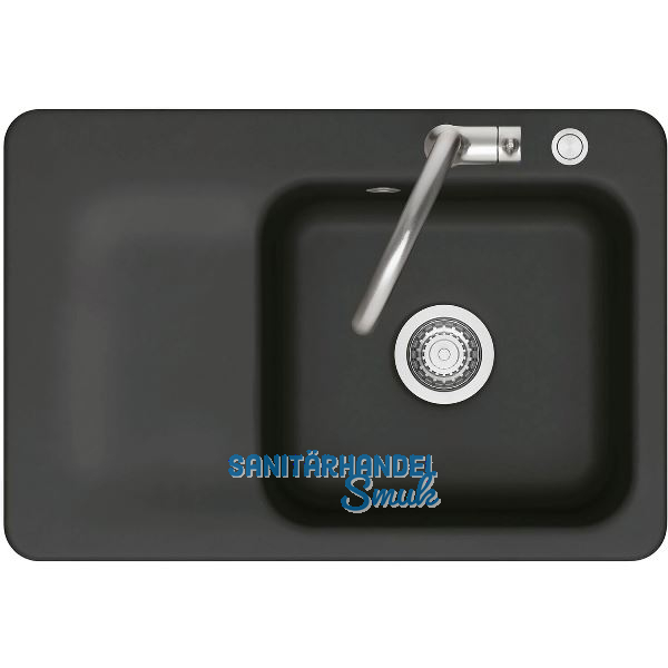 SYSTEMCERAM fl�chenb�ndige Sp�le Juna 75 F Excenter Tt. links, Nigra
