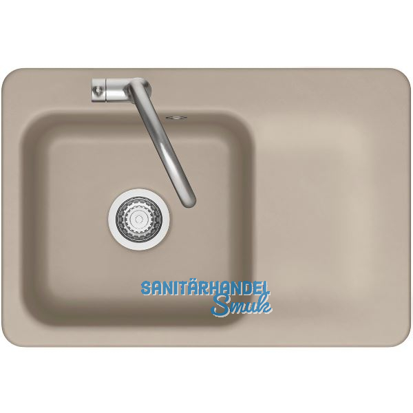 SYSTEMCERAM fl�chenb�ndige Sp�le Juna 75 F, 726 x 486 mm Tt. rechts, Fango