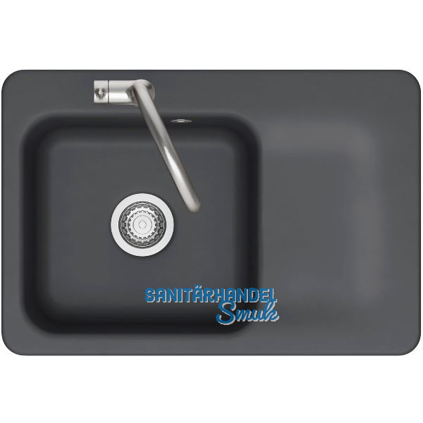 SYSTEMCERAM fl�chenb�ndige Sp�le Juna 75 F, 726 x 486 mm Tt. rechts, Schiefer