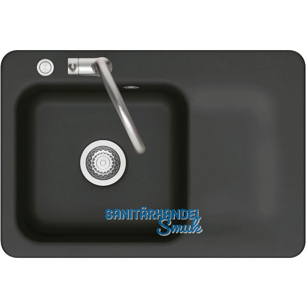 SYSTEMCERAM fl�chenb�ndige Sp�le Juna 75 F Excenter Tt. rechts, Nigra