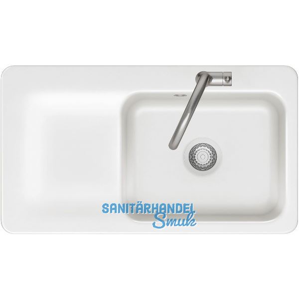 SYSTEMCERAM fl�chenb�ndige Sp�le Juna 90 F, 876 x 486 mm Tt. links, Gr�nland