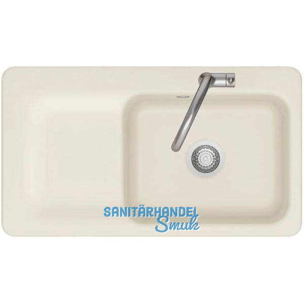 SYSTEMCERAM fl�chenb�ndige Sp�le Juna 90 F, 876 x 486 mm Tt. links, Jasmin