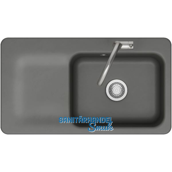 SYSTEMCERAM fl�chenb�ndige Sp�le Juna 90 F, 876 x 486 mm Tt. links, Lava