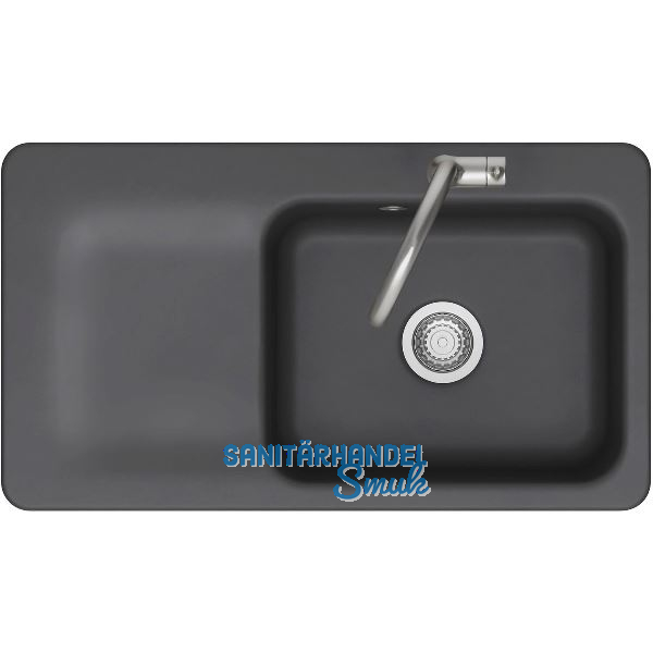 SYSTEMCERAM fl�chenb�ndige Sp�le Juna 90 F, 876 x 486 mm Tt. links, Schiefer